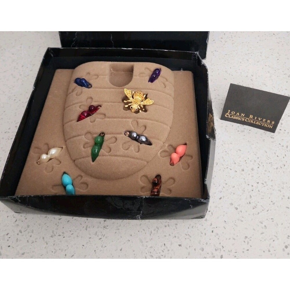 Joan Rivers 10 Ten Interchangeable Bee Pin Brooch Classic Collection